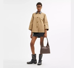 COACH СУМКА ЧЕРЕЗ ПЛЕЧО BROOKLYN 28, КАМЕННЫЙ