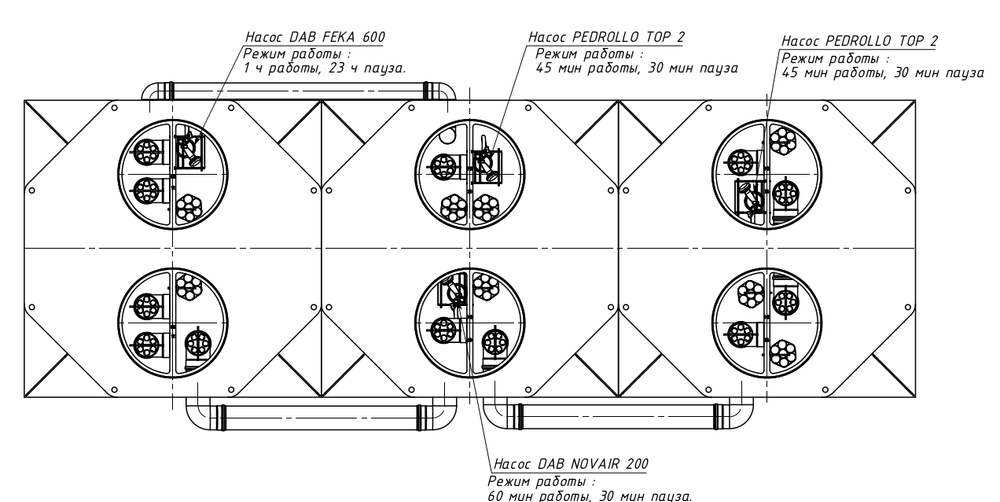 Станция биологической очистки Коло Веси Kolo Vesi 60/ 12000 л. в сутки / до 60 чел. / самотечный сброс (2000x6000x2645см;1075кг;) - арт.560177