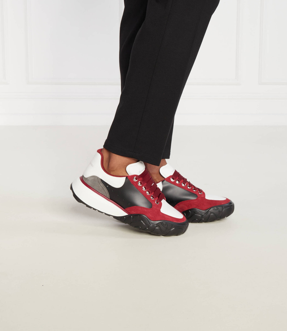 Кожаные кроссовки Alexander McQueen - красный(667799 WID6J)