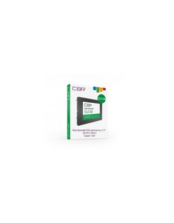 CBR SSD-512GB-2.5-LT22, Внутренний SSD-накопитель, серия "Lite", 512 GB, 2.5", SATA III 6 Gbit/s, SM2259XT, 3D TLC NAND, R/W speed up to 550/520 MB/s, TBW (TB) 256