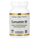 California Gold Nutrition, куркумин 95, 30 растительных капсул (500 мг в 1 капсуле)