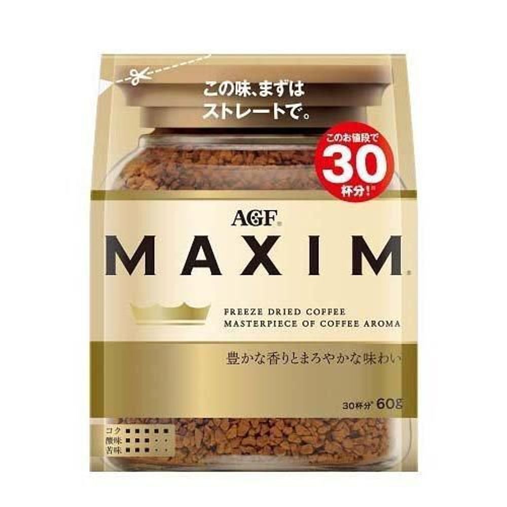 AGF Maxim Кофе растворимый, мягкая упаковка, 60г