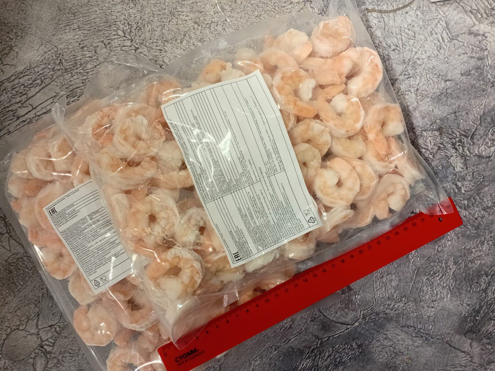 Креветка Ваннамей б/г в/м 31/40 очищ.на хвосте 1кг Индия