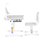 Комплект растущей детской мебели Anatomica Avgusta парта + стул + выдвижной ящик + светильник + подставка