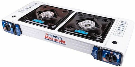 Плита наст.газовая Следопыт MaximuM двойная (с переходником)