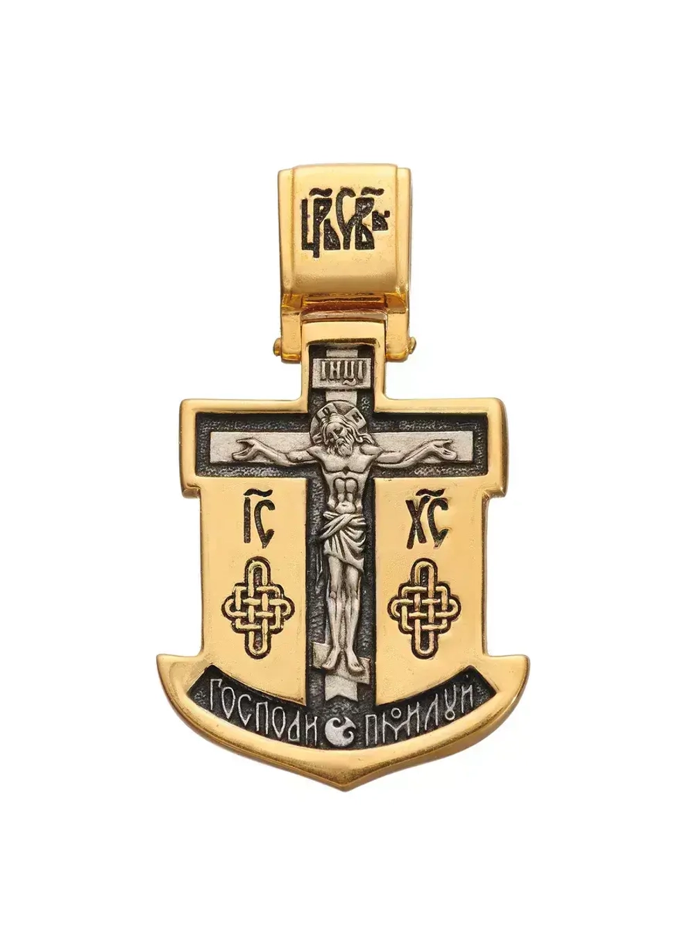 Крест из серебра/Позолота/Николай Чудотворец