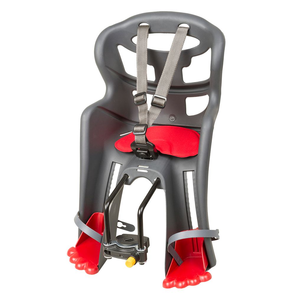 Кресло детское на вынос TATOO (5) серое с красной подкл. до 4лет/15кг TUV BELLELLI (Италия)