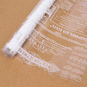 Пленка прозрачная с рисунком "Музыкальная" Белая