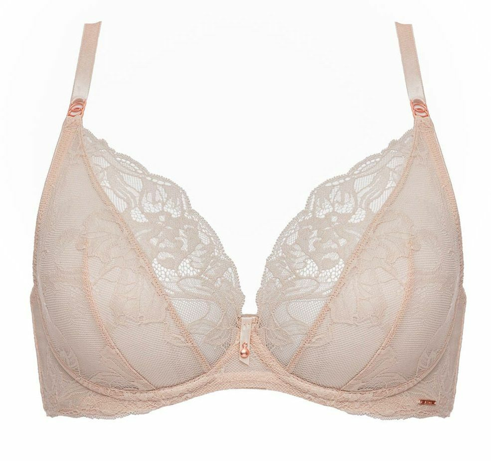 Телесный бюстгальтер Sublime с мягкими гипюровыми чашками (Размер: 70G) (Цвет: телесный)