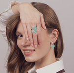 Серьги Outline Emerald