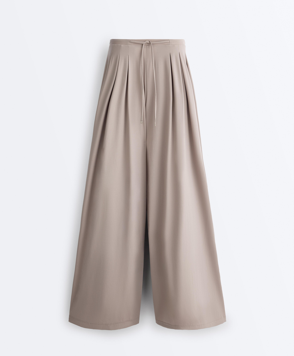 OYSHO Широкие брюки Light Touch, бледно-серый