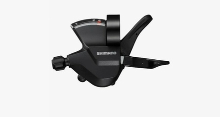 Шифтер Shimano Altus, M315, левый, 3 скорости, индикатор, трос 1800мм, черный, без упаковки