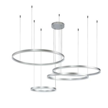 Подвесная люстра с пультом управления 218W 3000-5700 К V000016L серебро GALASS Indigo