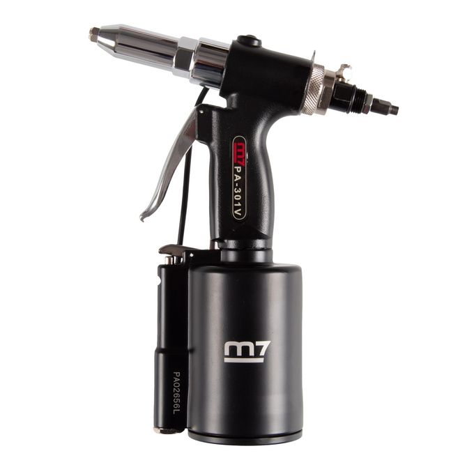 MIGHTY SEVEN (PA-301V) Пневмогидравлический заклепочник для заклепок диаметром 2,4 до 4,8 мм, пневмоудержание заклепки