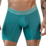 Мужские трусы боксеры зеленые удлиненные Clever Moda AUDAZ LONG BOXER 186810