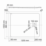 Душевой поддон WasserKRAFT Neime 19T10 120х100
