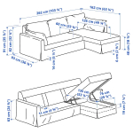 Диван 3-местный с оттоманкой - IKEA HYLTARP/ХИЛТАРП ИКЕА, зеленый