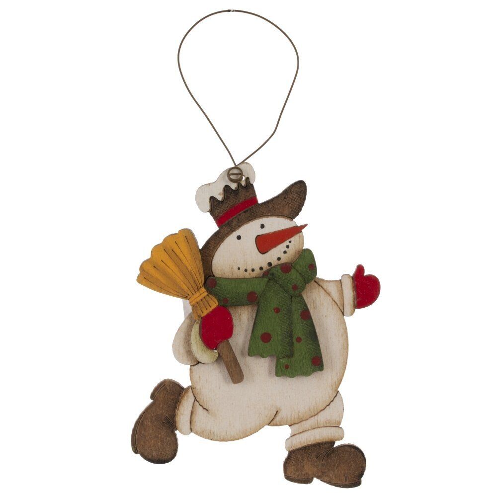 GAEM Изделие декоративное подвесное "Снеговик", L8 W0,5 H11,5 см, 4в.