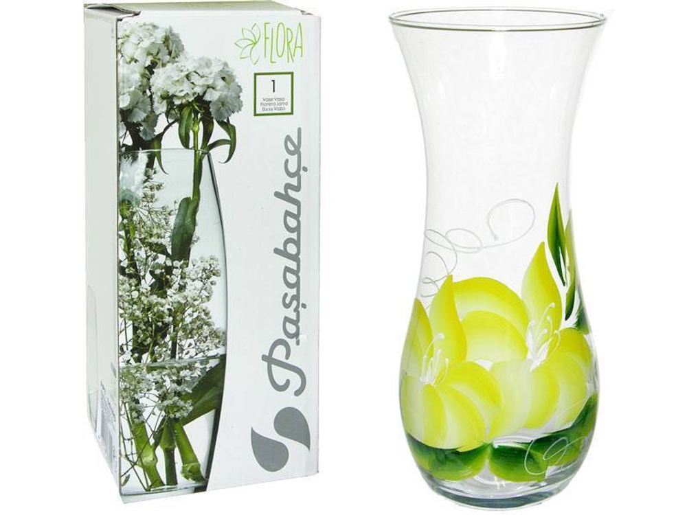 Ваза для цветов клёш Н26 D12 эконом роспись 066/85