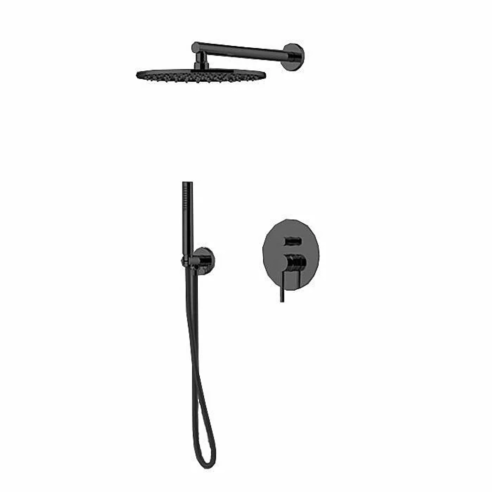 Душевая система Gattoni Circle Two 9190/PDNO (аналог 9090/PDNO) черная матовая