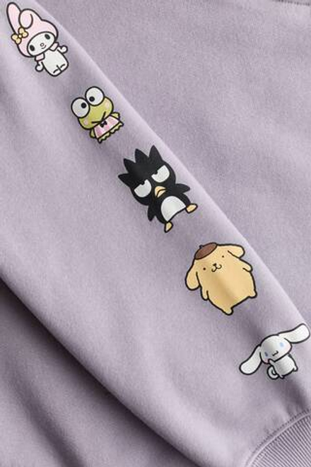 H&M Толстовка с принтом, фиолетовый