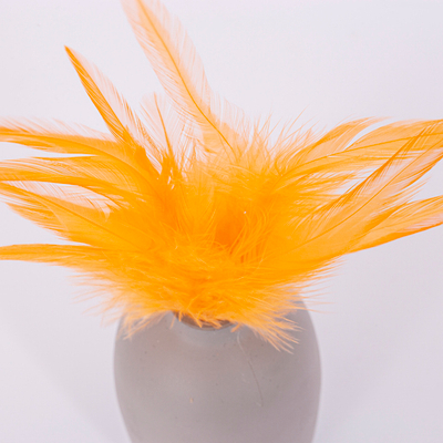 Перья петуха оранжевые 7 - 13 см. 20 шт.