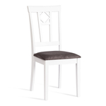 Стул Камилла сиденье мягкое (CAMILLE SOFT) дерево гевея, МДФ, 44х54х95, pure white (402) , ткань, серый