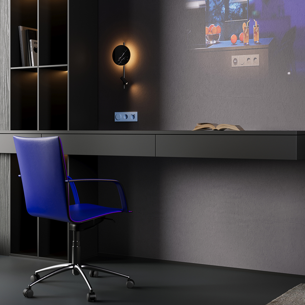 Накладка для светорегулятора поворотно-нажимного, S70 (деним)