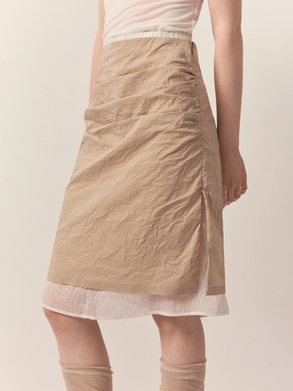 Юбка двойная со сборкой