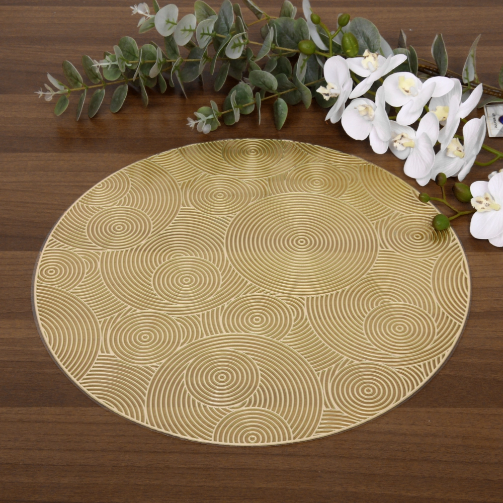 Салфетка на стол 38см «Бесконечность», золотая