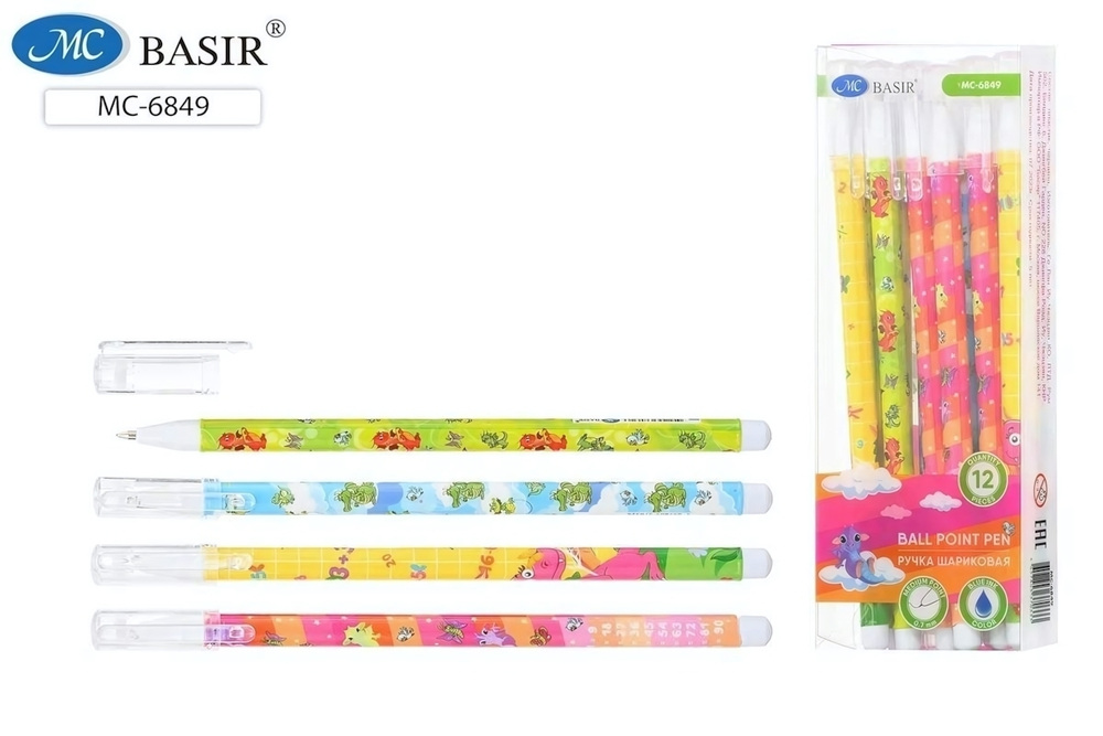 Ручка шариковая 0,7мм, синяя "Дракон" (Basir)