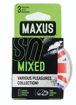 Презервативы в пластиковом кейсе MAXUS AIR Mixed - 3 шт.