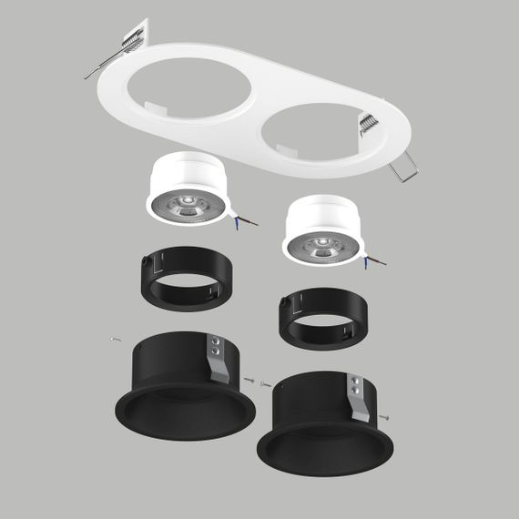 Комплект со светильником Lightstar Domino Round (214656+214607+214607+214007+214007) D6560707BMOD