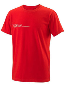 Футболка для мальчика теннисная Wilson Team II Tech Tee Youth - team red