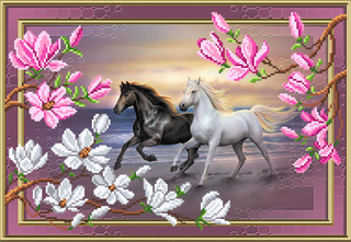 "На закате"-4123 ткань с нанесенным рисунком