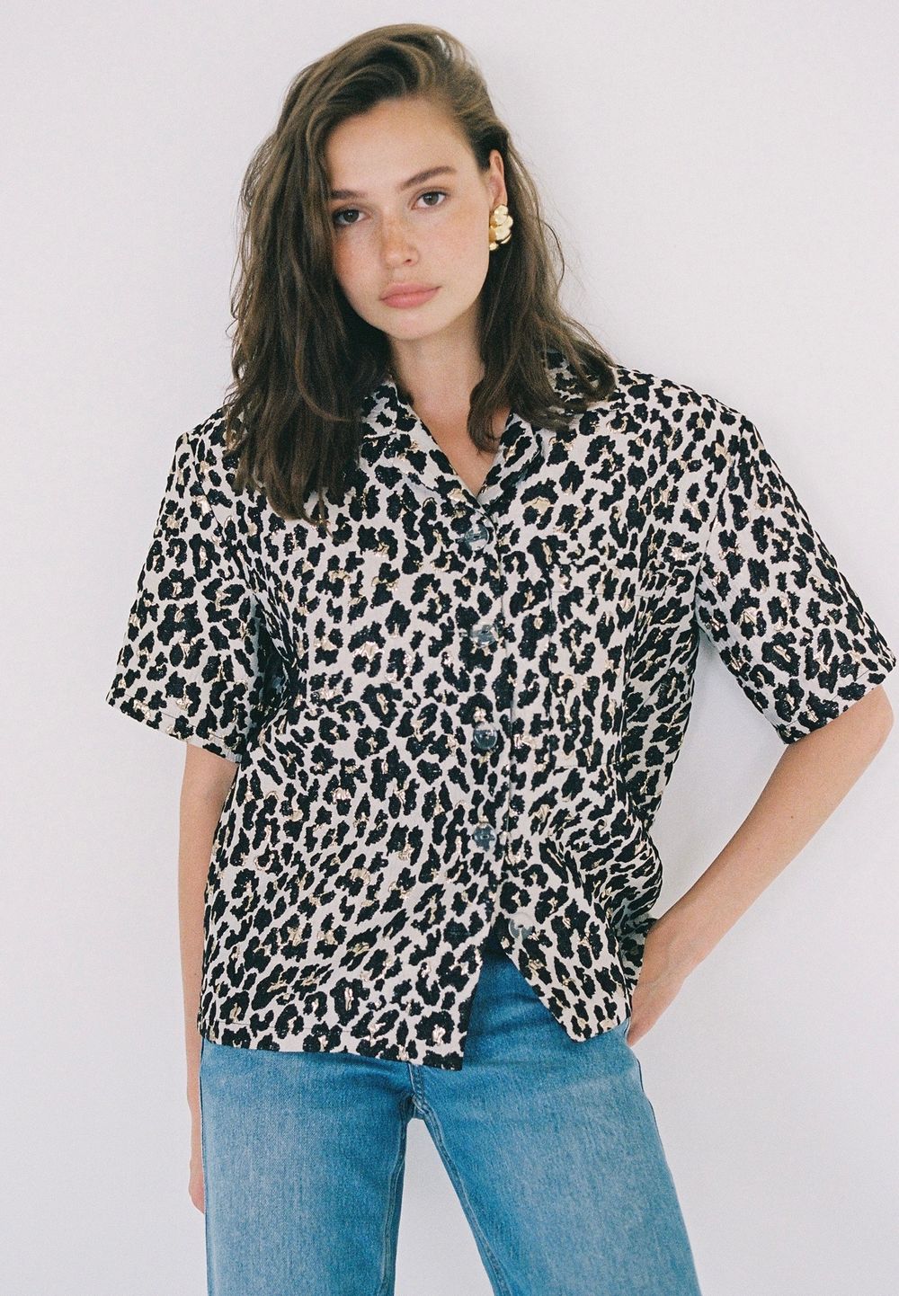 Рубашка Leopard beige