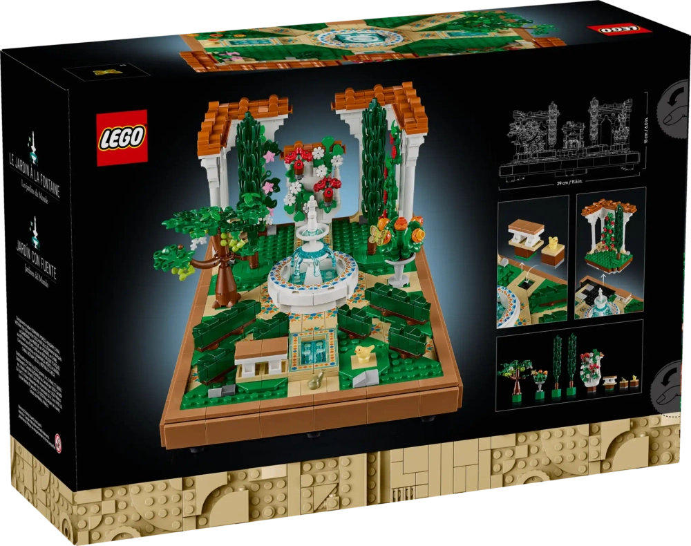 Конструктор LEGO Icons 10359 Сад с фонтаном