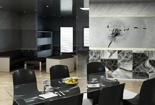 Панель ПВХ фотопечать 3D Panda Полет 2700х250 мм