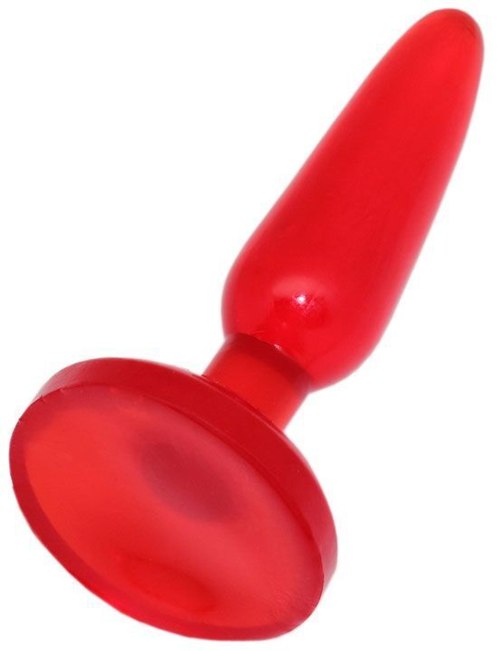 Красная гелевая анальная пробка - 16 см.