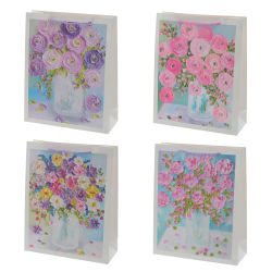 GAEM Пакет подарочный M (бумага 210г/м2, блок микс 12шт), L25,5 W10 H32 см, 4в.