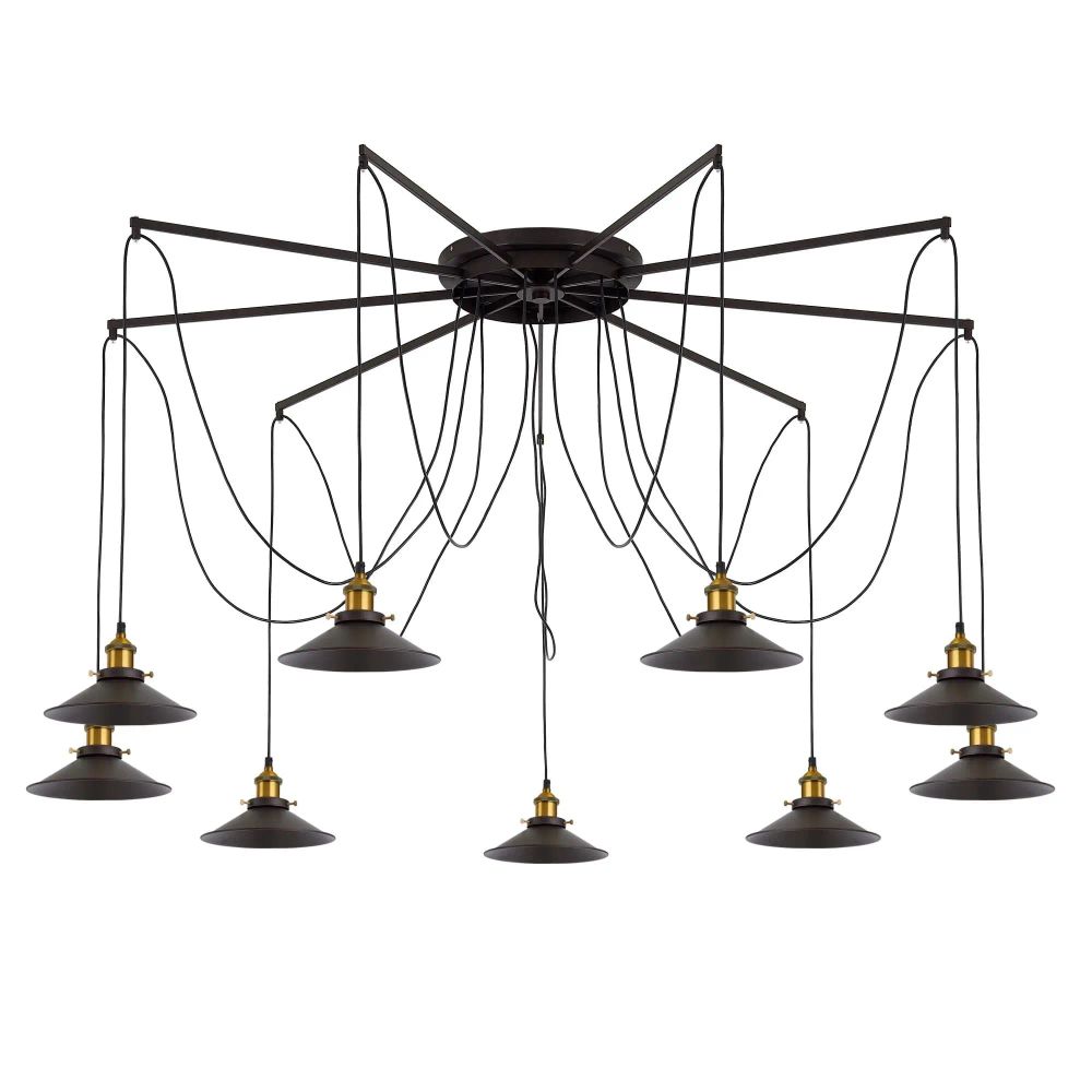 Citilux Эдисон CL451291 Люстра паук Венге Бронза