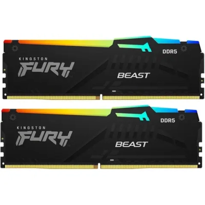 Память оперативная DDR5 Kingston Fury Beast CL40 32Gb PC44800, 5600Mhz (KF556C40BBAK2-32)
