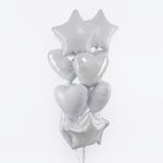 Ag Шар Сердце 18'' / 46 см, белый блеск (БГ-15)