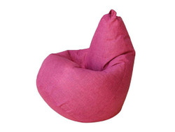 Кресло мешок груша L розовый рогожка