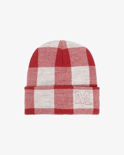 Шапка M beanie белая / красная