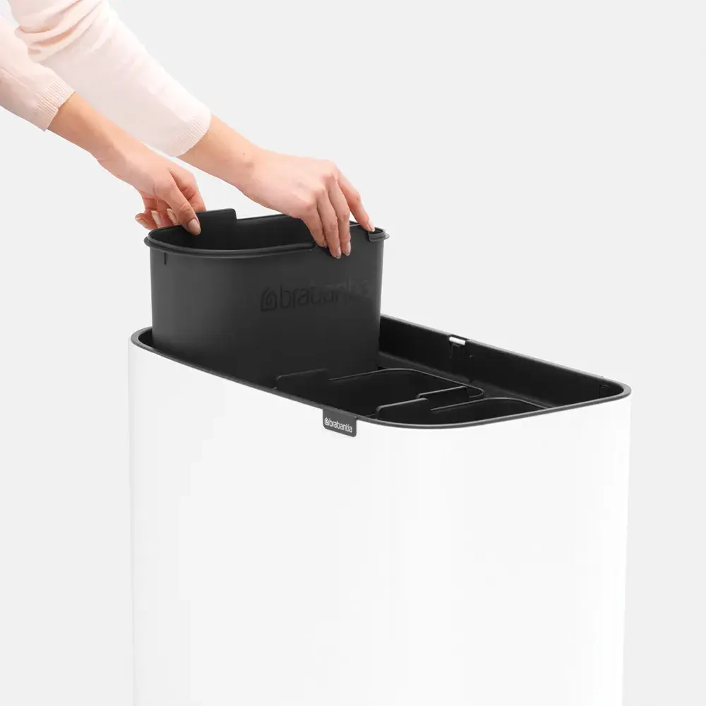 Brabantia Контейнер для мусора Bo Touch 3x11 л белый