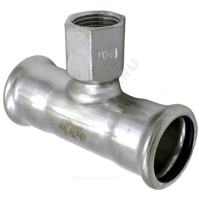 Тройник сталь нерж AISI 316L Дн 18х1/2"х18 Ру16 пресс/ВР Inoxpres RM 189102018