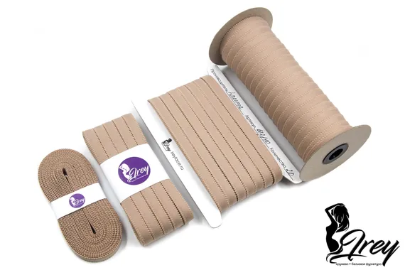 030 612/10 Бретель матовая Lauma 10 мм, кофе с молоком 030