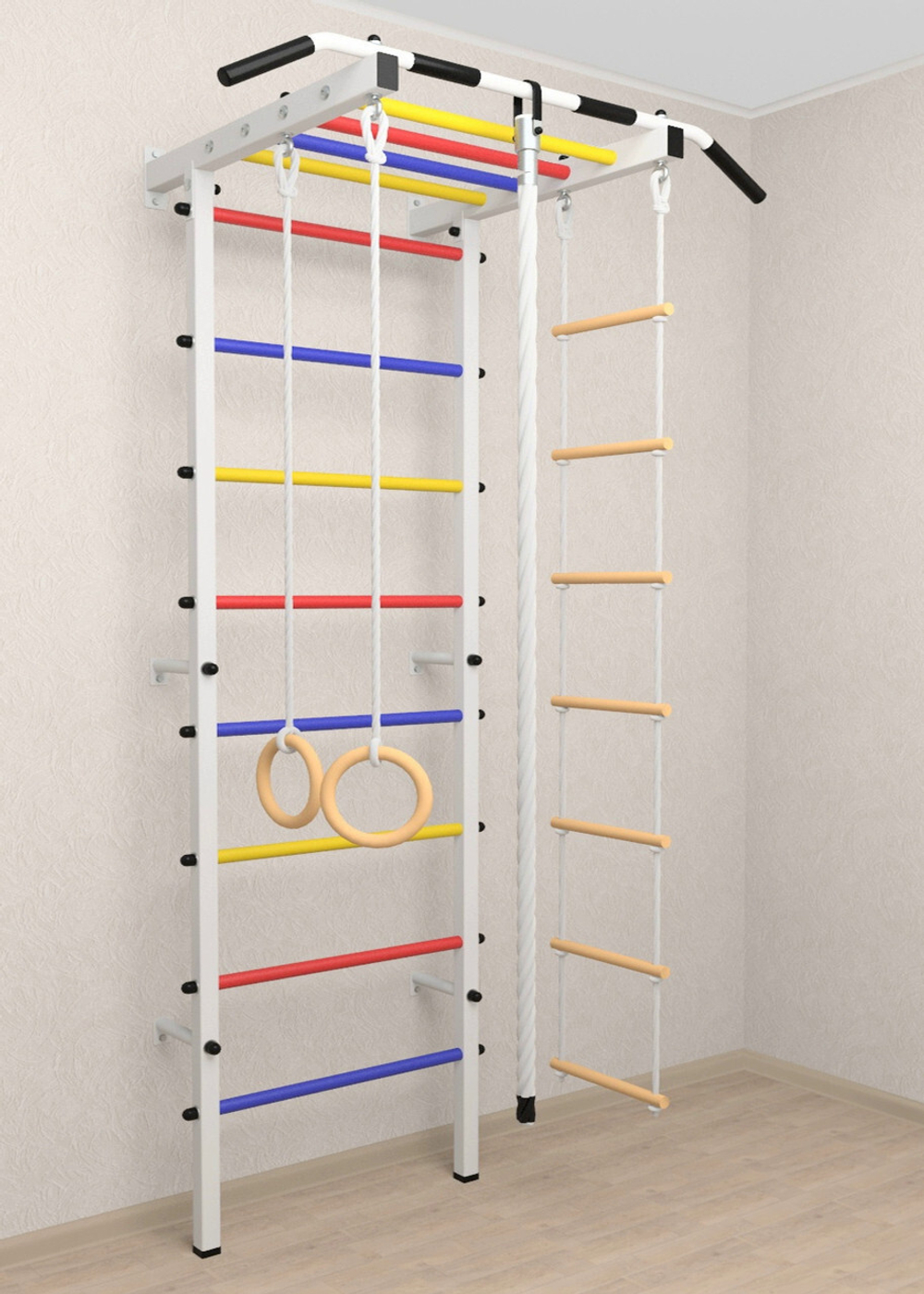 Шведская стенка Sv Pro рукоход 851 (Турник Pro рукоход/Канат/Kольца/Лестница)