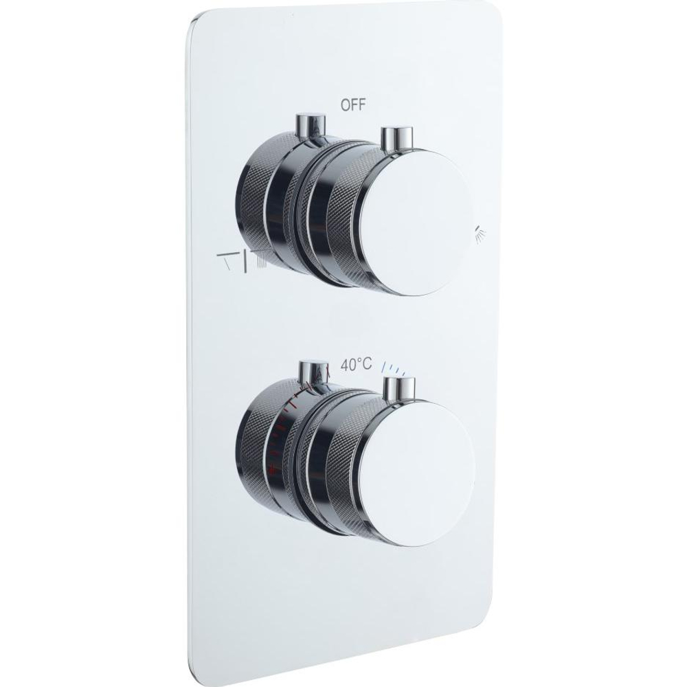 Встраиваемый смеситель для душа и ванны с термостатом двухпроходной Boheme CELL 134-2-CR CHROME